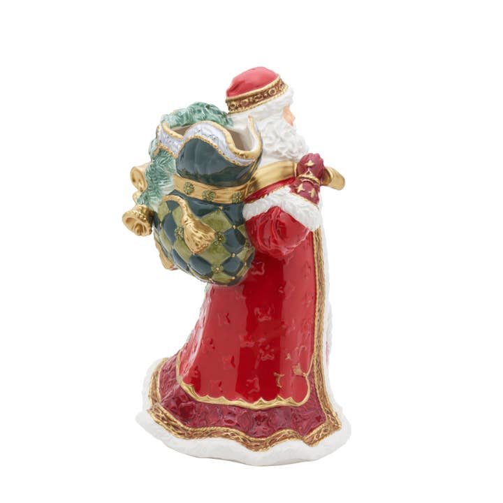 RED Fitz & Floyd Noel Holiday Santa Pitcher Gift Box Pkg for wholesale on Faire2