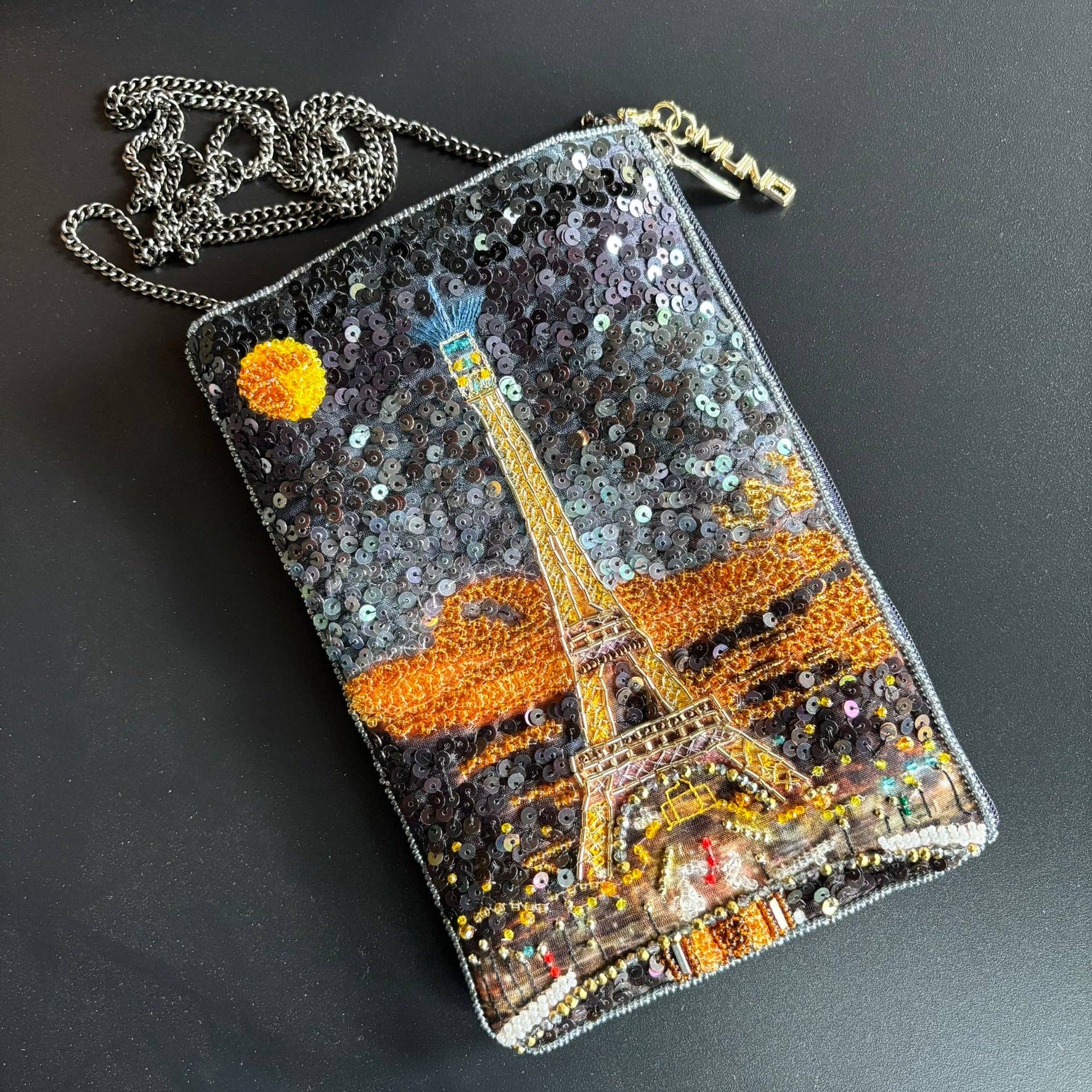 Muno - Wholesale Crossbody Bag - Women's - Paris Nights  Beaded Silk Mini Bag3