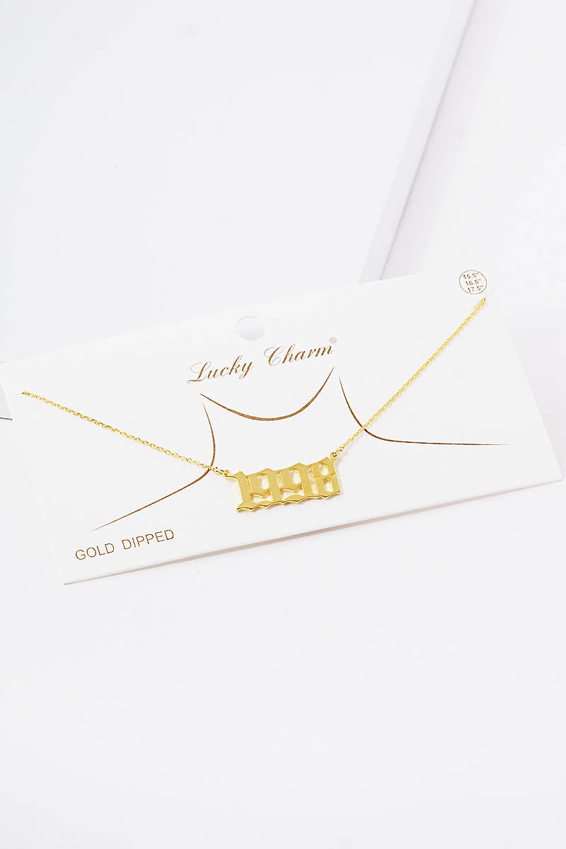 OHBOOBA DESIGN - Wholesale Pendant/Charm Necklace - Gold Plated Birth Year Necklace36