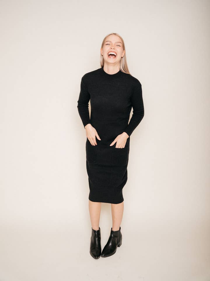Fall 23 - Candle Dress - Black for wholesale by Jackson Rowe