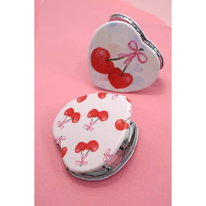 JOSSLYN by wall to wall - Wholesale Compact Mirror - TRAVEL POCKET COMPACT HANDHELD BOW MIRROR | 40M101
