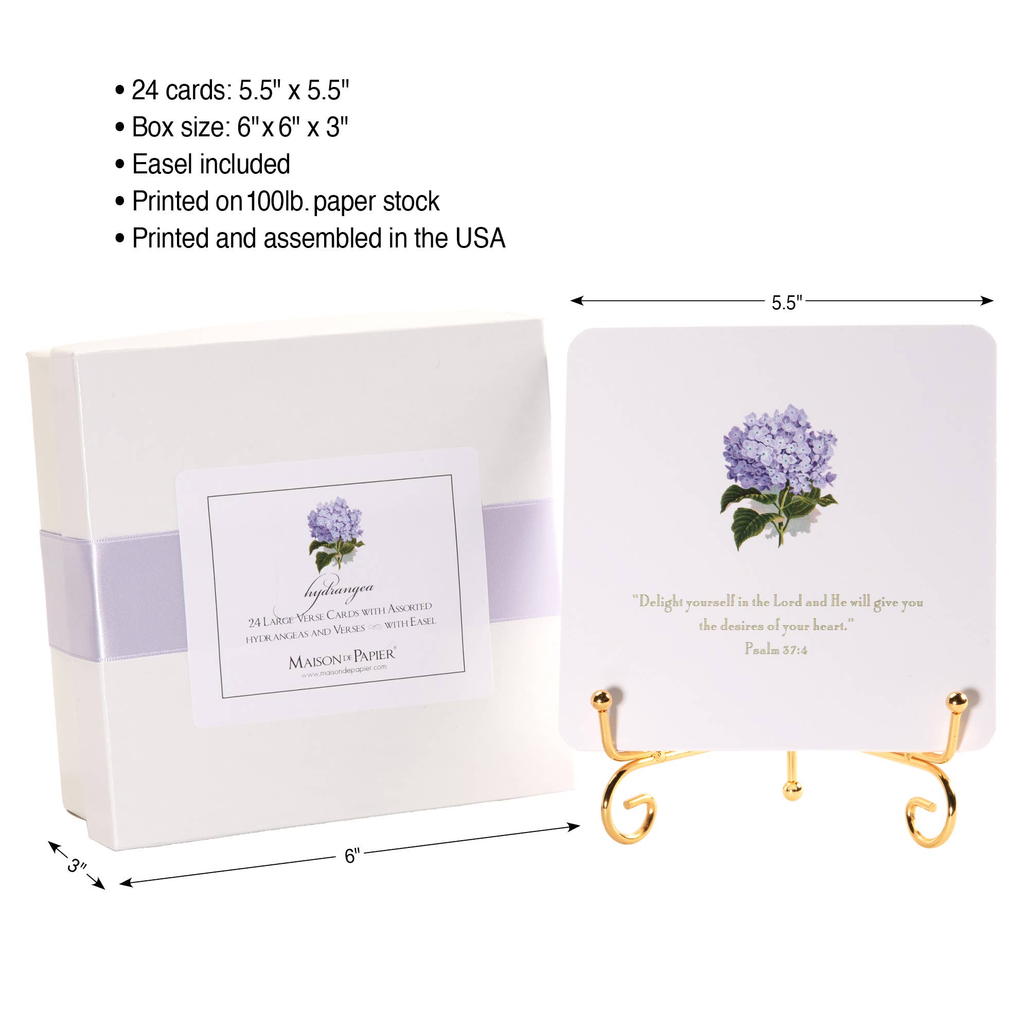 Maison de Papier - Wholesale Advent Calendar - VCO025999 Hydrangea Quote Set 5.5"2