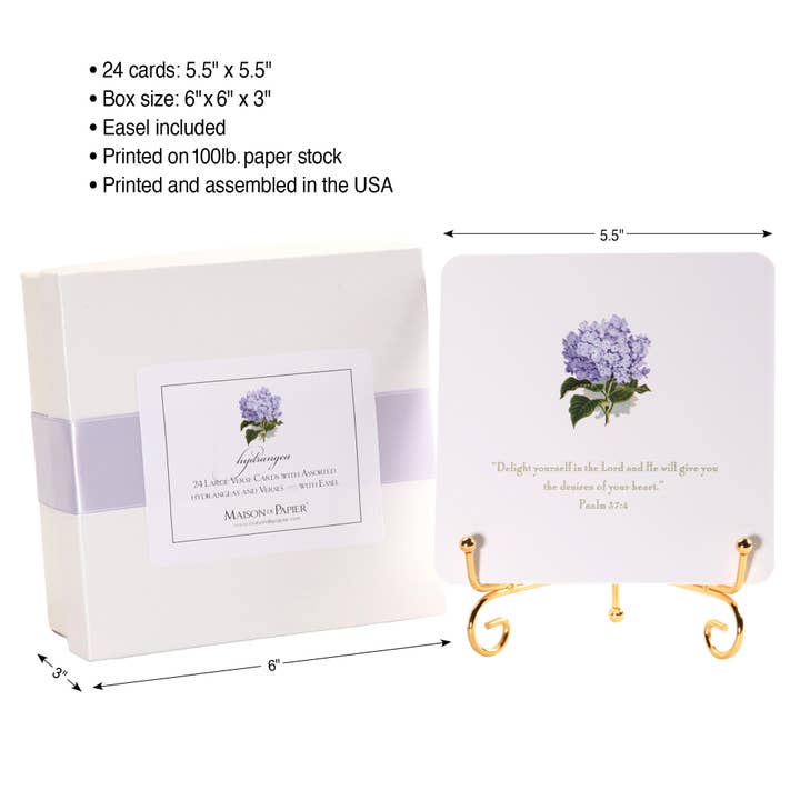 Maison de Papier - Wholesale Advent Calendar - VCO025999 Hydrangea Quote Set 5.5"2