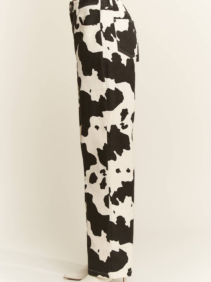 JADE BY JANE - Wholesale Jeans - Women's - COW PRINT DENIM PANTS7