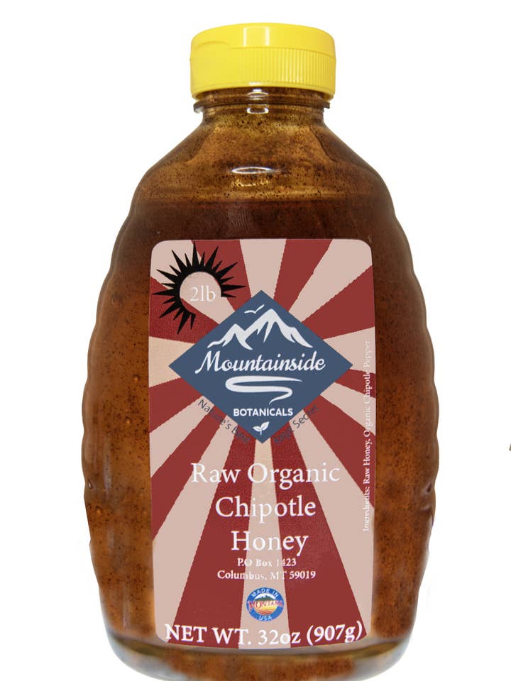 2 lb Raw Organic Chipotle Honey for wholesale by Mountainside Botanicals