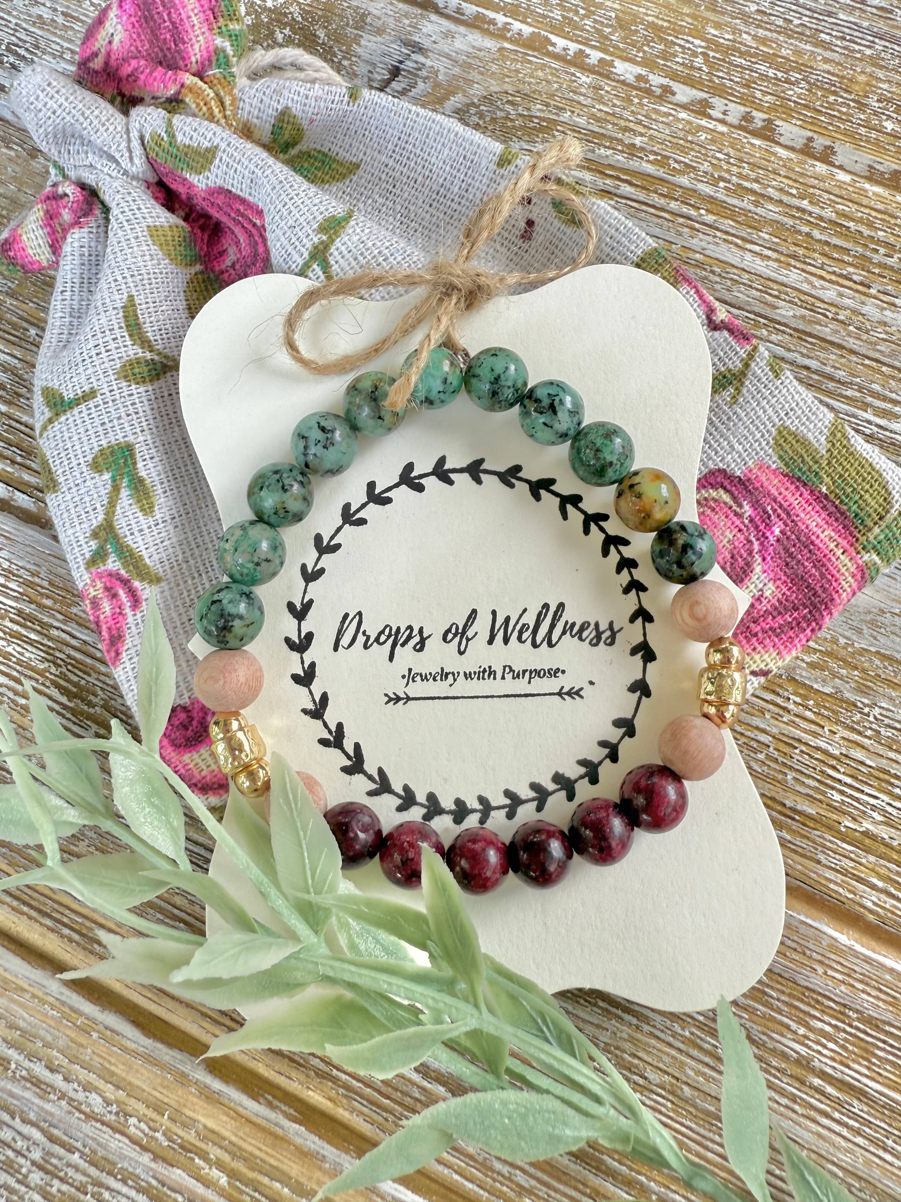 Drops of Wellness Goods - Wholesale Aromatherapy Bracelet - Beaded Bracelet, Stackable Fall Bracelet, Diffuser, The Iona0