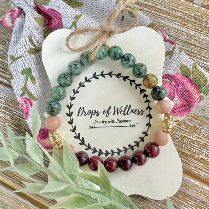 Drops of Wellness Goods - Wholesale Aromatherapy Bracelet - Beaded Bracelet, Stackable Fall Bracelet, Diffuser, The Iona0
