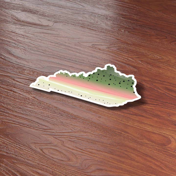 Sentinel Supply – wholesale Sticker – Rainbow Trout Kentucky Sticker, Fly Fishing Decal4