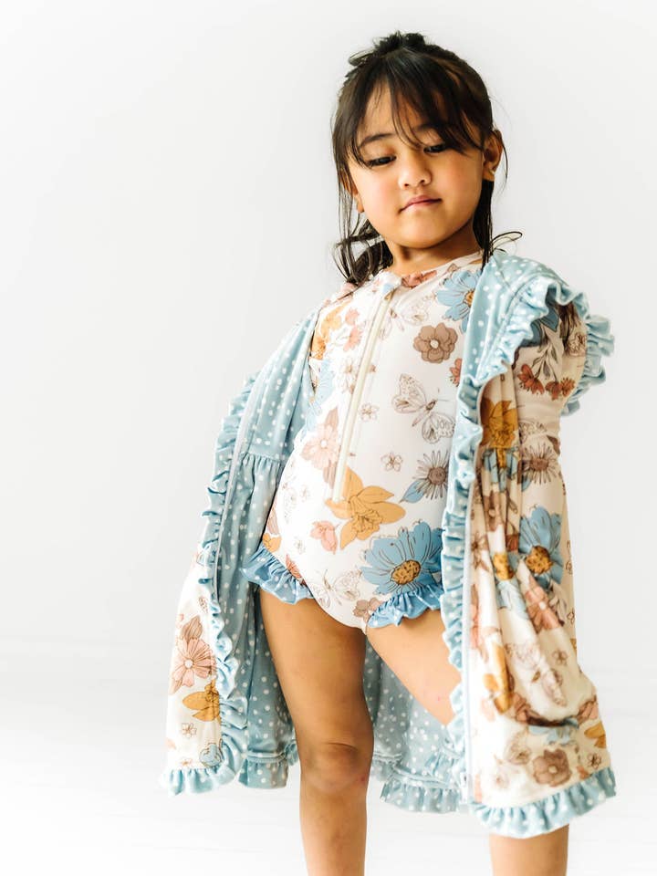 Brea Wende-Badeanzug mit Blumenmuster für Mädchen für den Großhandel von Khloe jean clothing