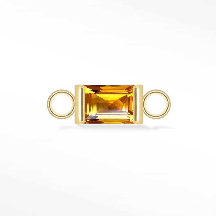 Nina Wynn Pro Shop – Großhandel Individueller Charm/Anhänger – Großhandel mit Baguette, 5 x 3 mm, aus natürlichem Edelstein, 14-karätiges Gold, Stecker für dauerhaften Schmuck2