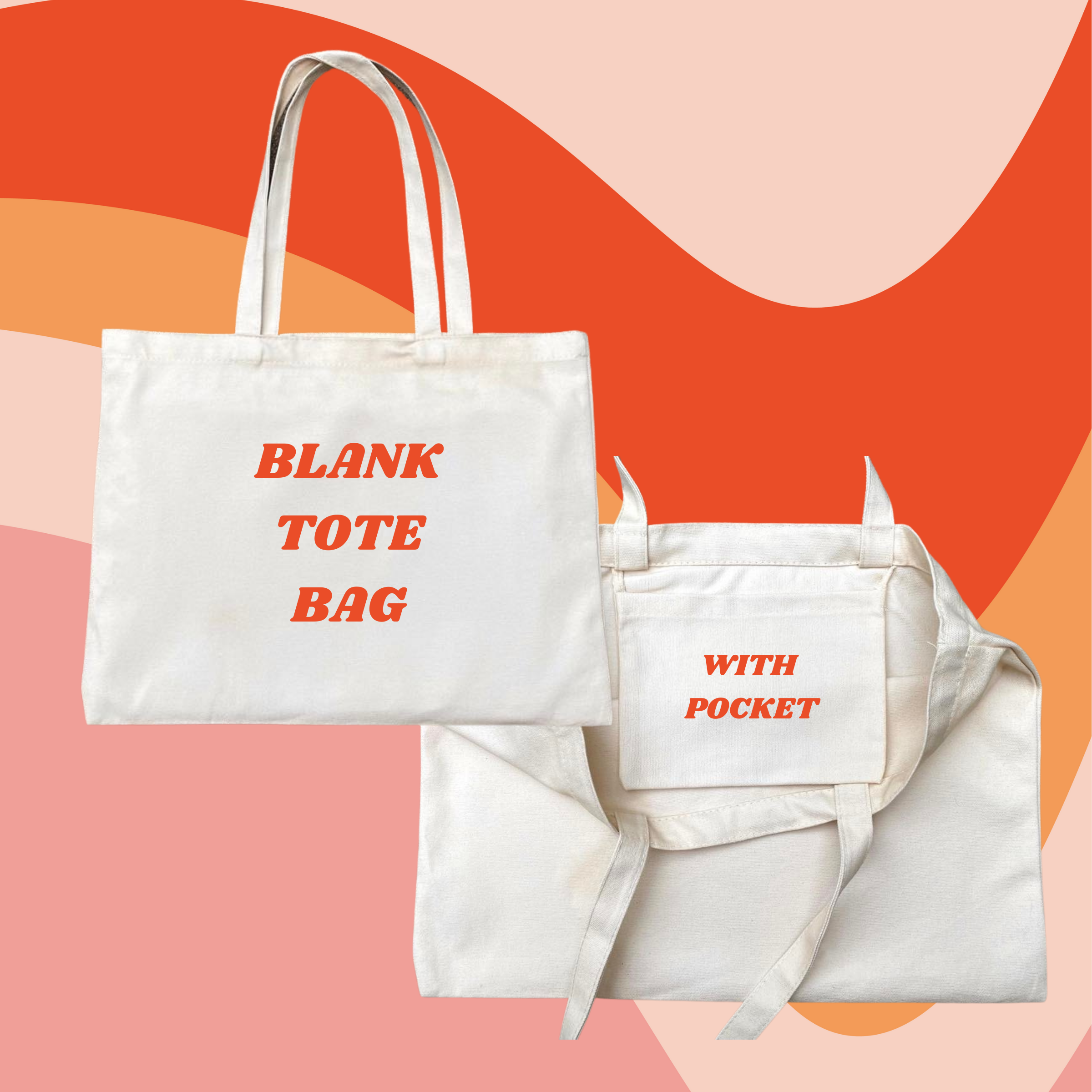 Wholesale blank tote discount bags