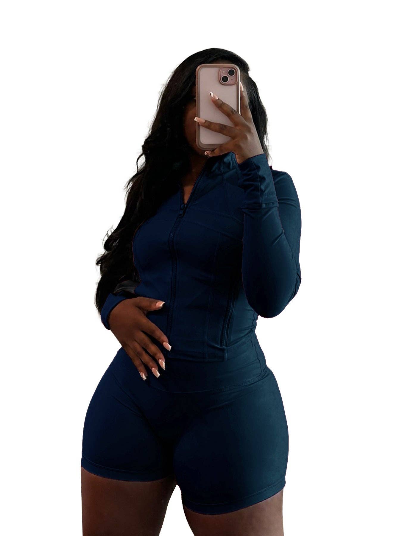 MB Fashion Wholesale - Wholesale Activewear Set - Women's - MB FASHION Athletic Set Long-Sleeve Zip-Up 4068LY11