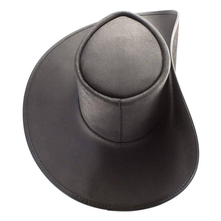 American Hat Makers - Wholesale Cowboy Hat - Unisex - Renaissance Fair Leather Hat Unbanded - Style Cavalier4