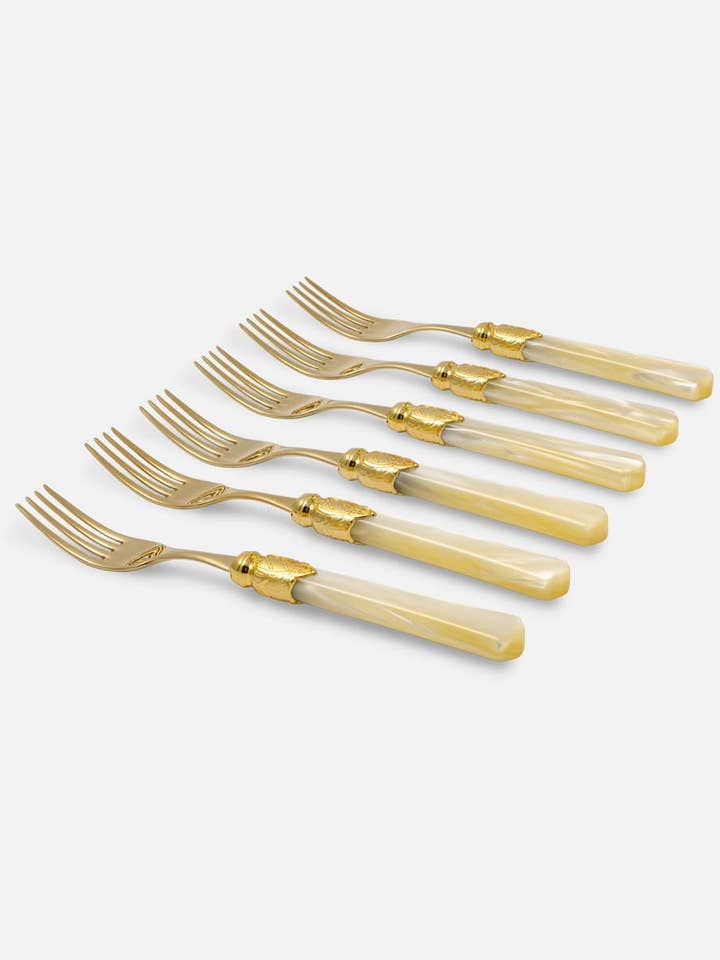 Vittoria Oro Set de 6 Fourchettes de Table pour la vente par Rivadossi Sandro