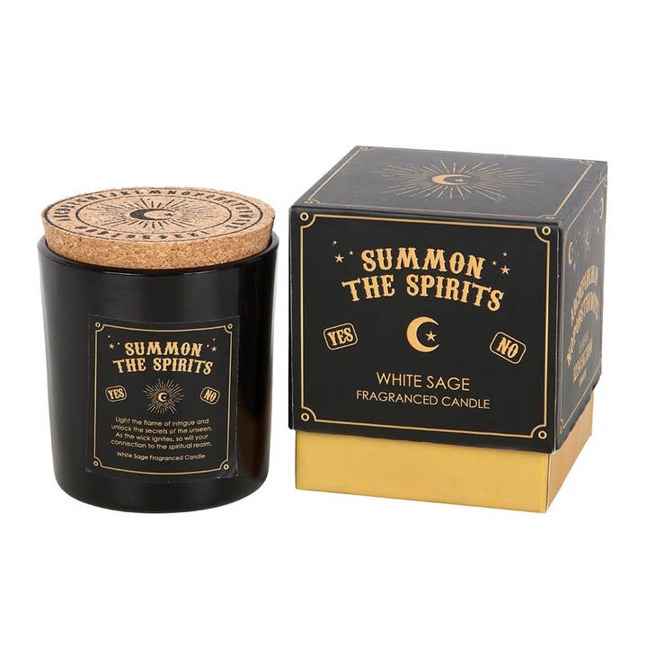 WONDER IMPORTS AUSTRALIA - Wholesale Jar/filled candle - Summon the Spirits Talking Board White Sage Candle