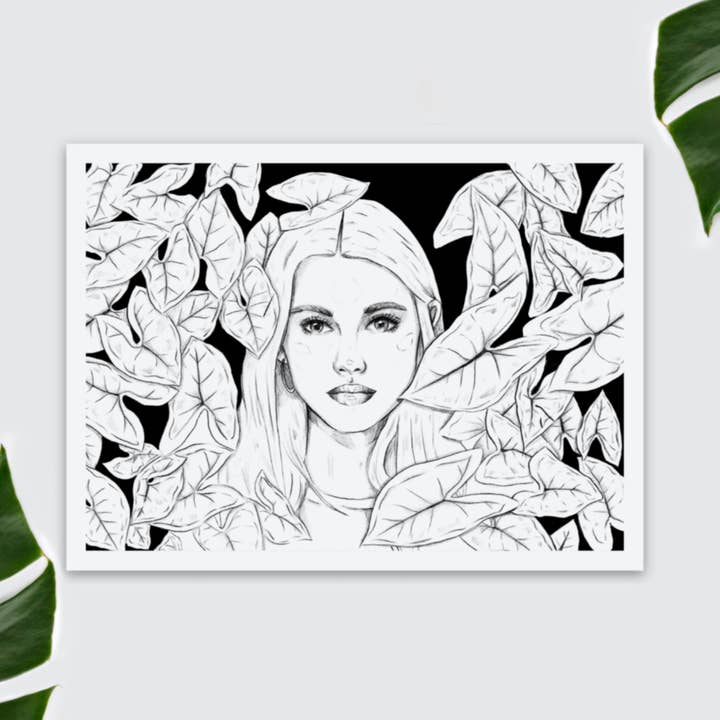 Magnet - Plantlady with syngonium for wholesale by plantyintroverts