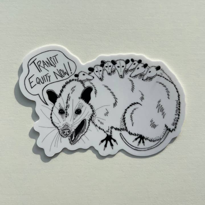 Seven Herons Studio - Wholesale Sticker - Pro-Transit Opossum0