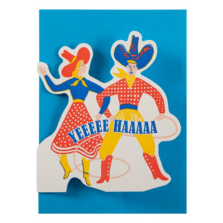 YeeHaa Couple | Letterpress Cards | Cut-out Cards for wholesale by Archivist Gallery | UK