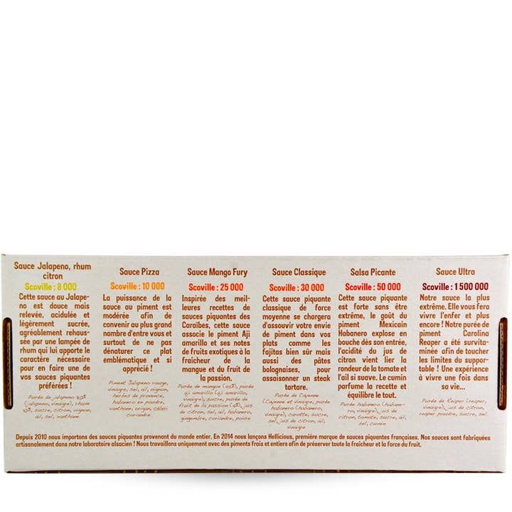 HELLICIOUS - Wholesale Hot Sauce - Hellicious Hot Sauce Set - 6 x 50 ml