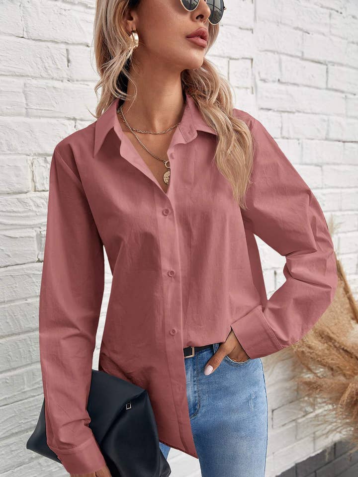 solid button front blouse and other Purchase Wholesale white button up. Free Returns & Net 60 Terms on Faire trending on Faire.
