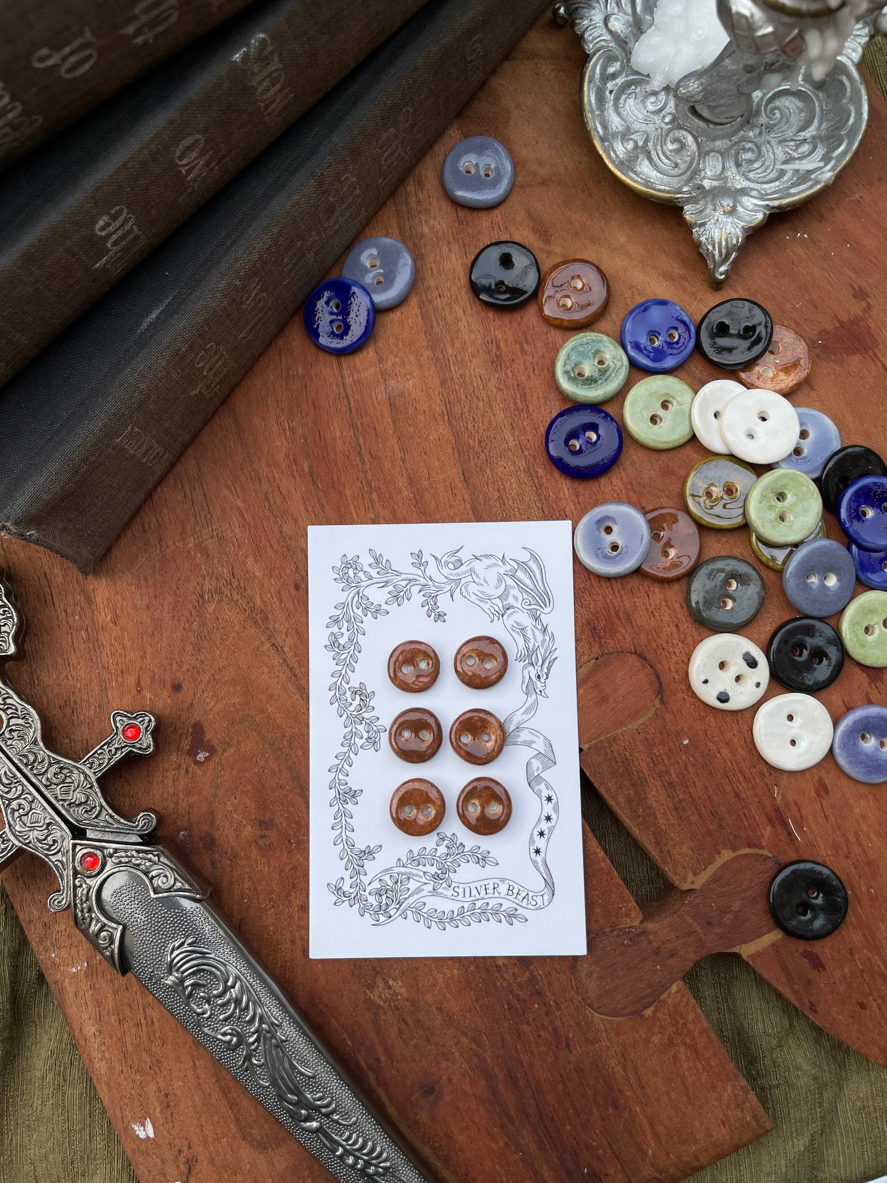 Silver Beast Studio - Wholesale Sewing Button/Snap - 13mm Mini Buttons (Set of 6)6