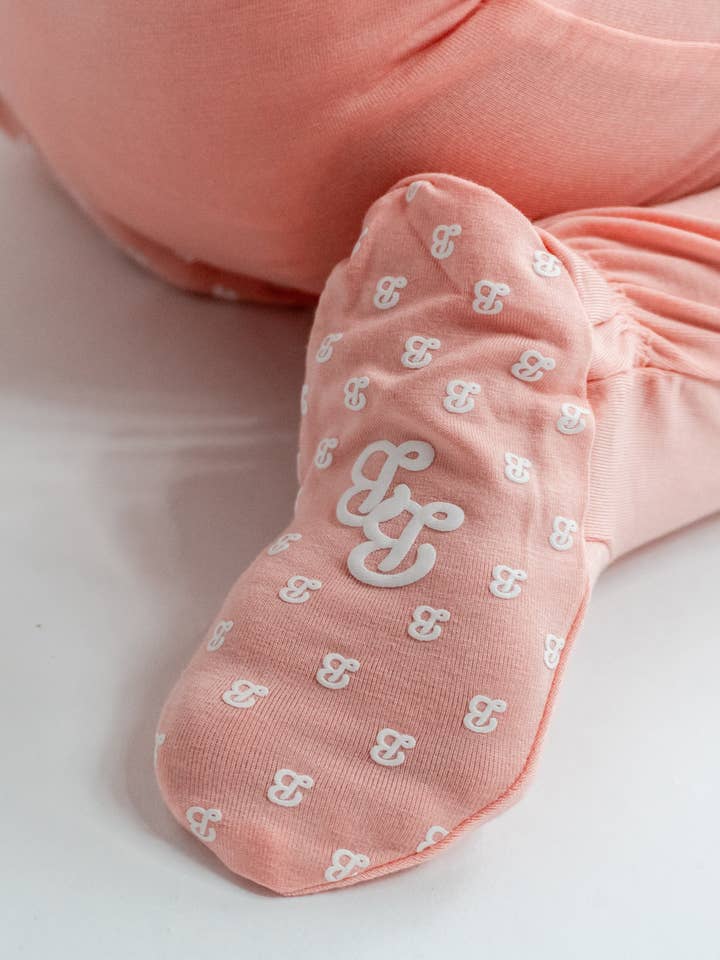 Bubble Baby - Wholesale Jumpsuit - Baby - Peach | Snap Footie1