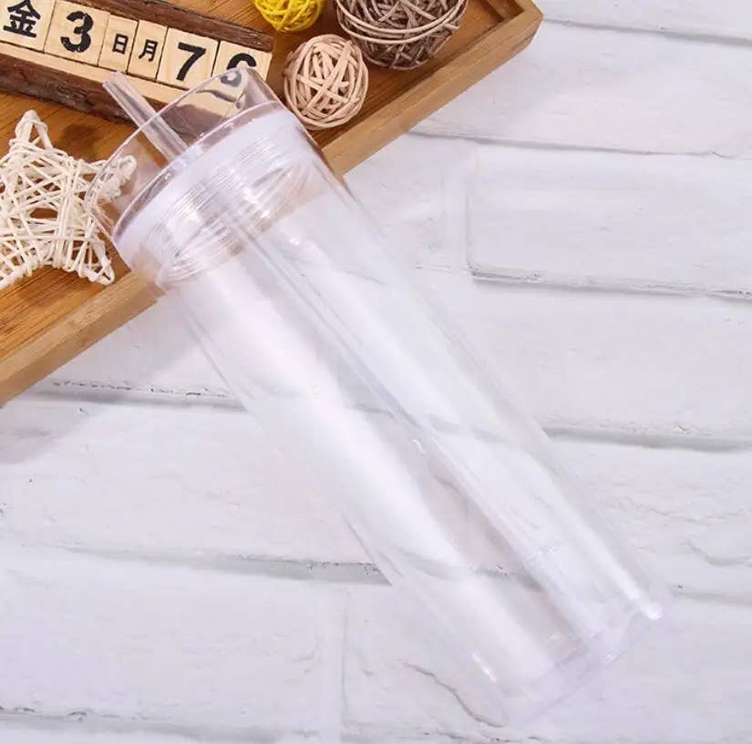 Subli Vinyl Blanks - Vente Gourde/bouteille isotherme - Gobelets fins transparents en acrylique1