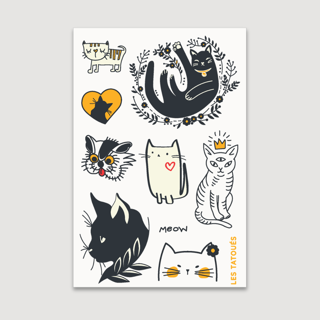 Les Tatoués - Wholesale Temporary Tattoo - Kids - The Little Cat - Temporary Tattoos3