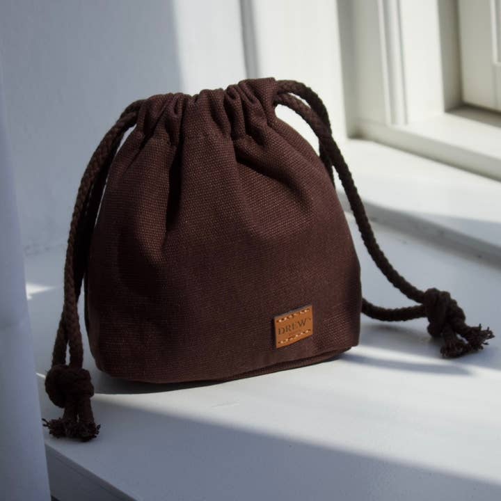 Treat bag / Perfect for training and walks - Canvas (brown) for wholesale by DrewsDogwear