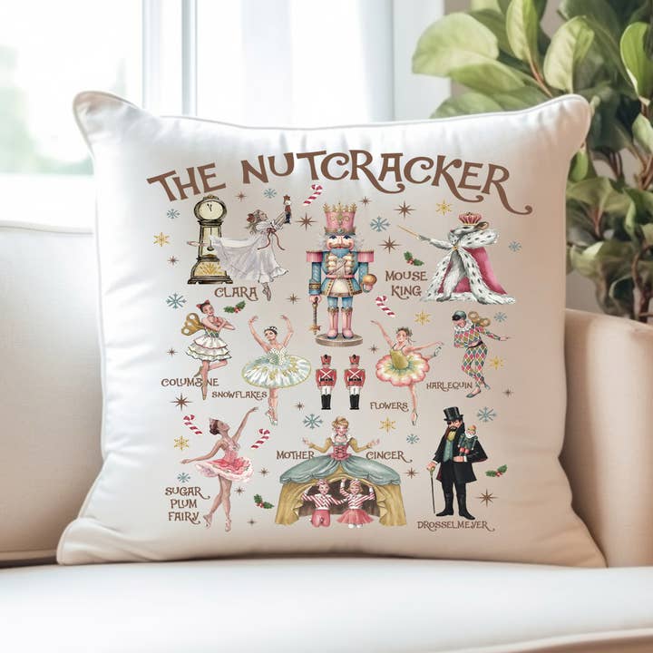 Avery Lane Gifts - Wholesale Throw Pillow Cover - Christmas Nutcracker Ballet Pillow Cover (Only)0