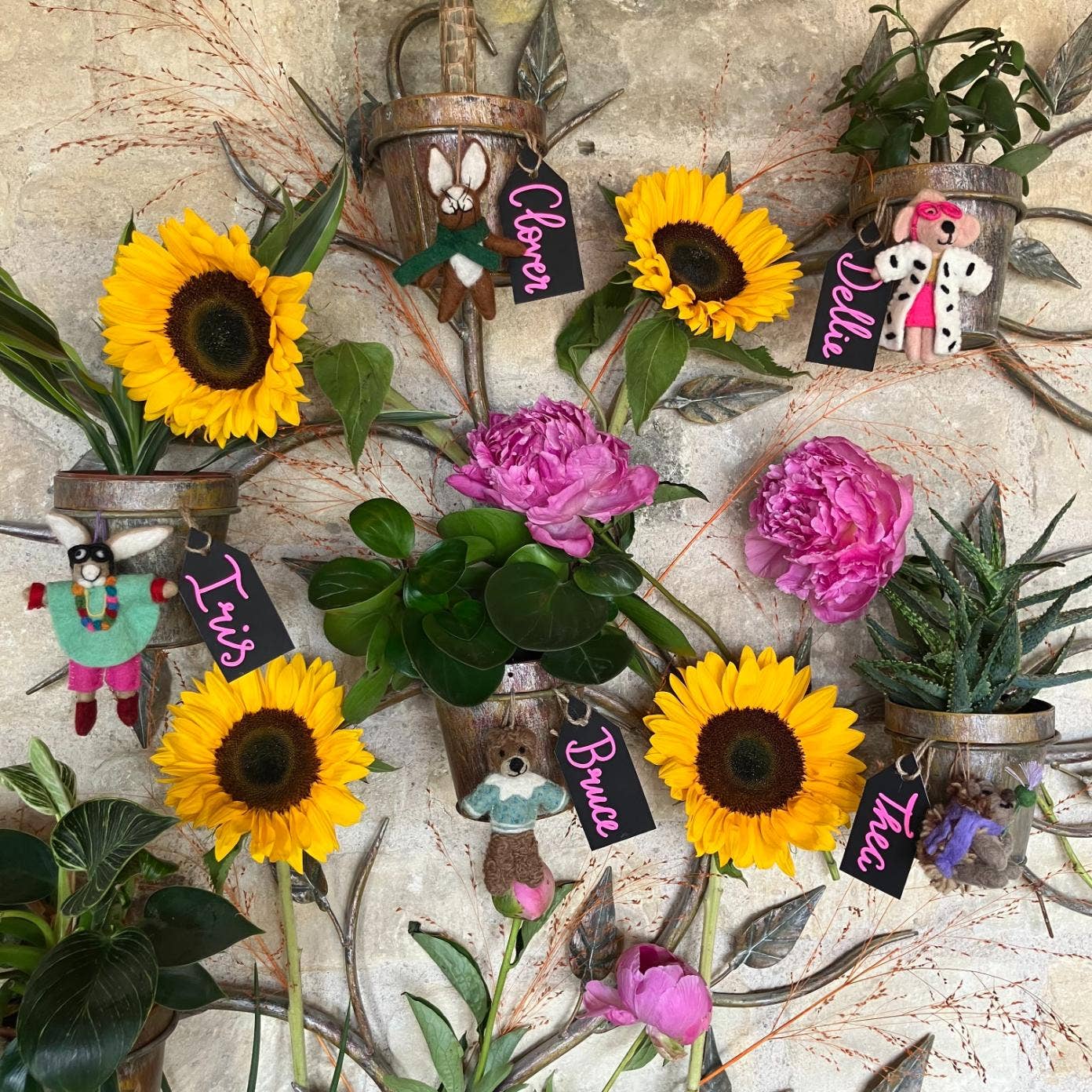 Felt So Good - Vente Objets de décoration - Décoration suspendue en feutre fait main Bruce l'ours3