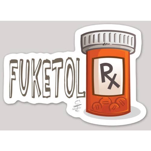 Fuketol Sticker for wholesale by Crooked Halo