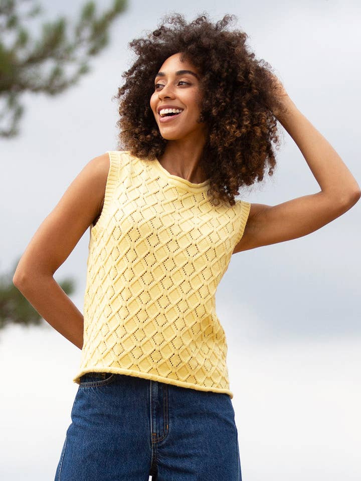 Tolpuddle Knit Tank Top Sunlight for wholesale by Kite Clothing