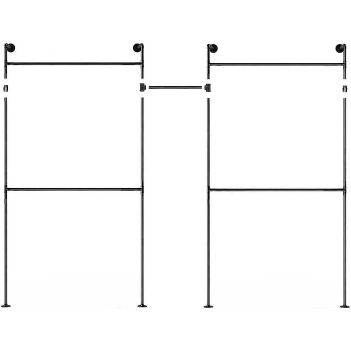 SERENITA - Wholesale Coat Rack - Industrial Pipe Clothing Rack Hanging Rod Wall Mounted 8094