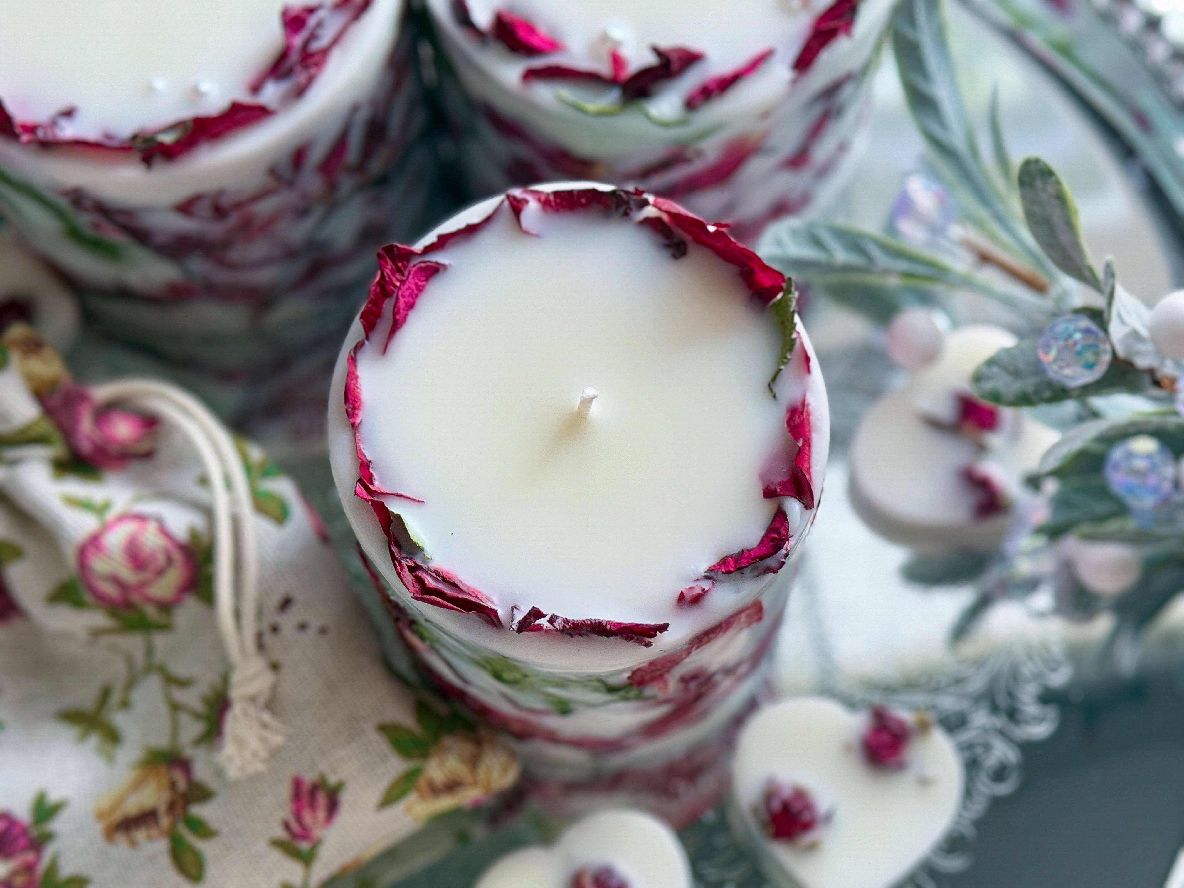 VR.candle - Wholesale Pillar Candle - Rose Petal Candle: Valentine's and Mother's day gifts3