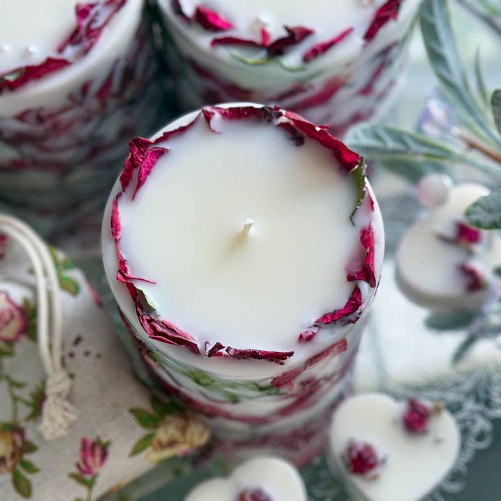 VR.candle - Wholesale Pillar Candle - Rose Petal Candle: Valentine's and Mother's day gifts3