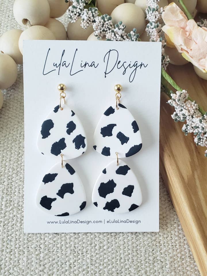 Adriana | Ko Print Stud Clay Øreringe for engroshandel hos LulaLina Design