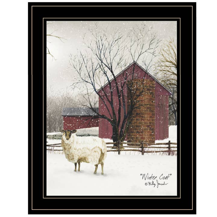 "Winter Coat" Framed Wall Art, Modern Home Decor Framed for wholesale by Trendy Decor 4U
