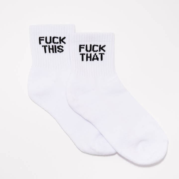 Fuck This Fuck That Socks for wholesale by Larissa Loden