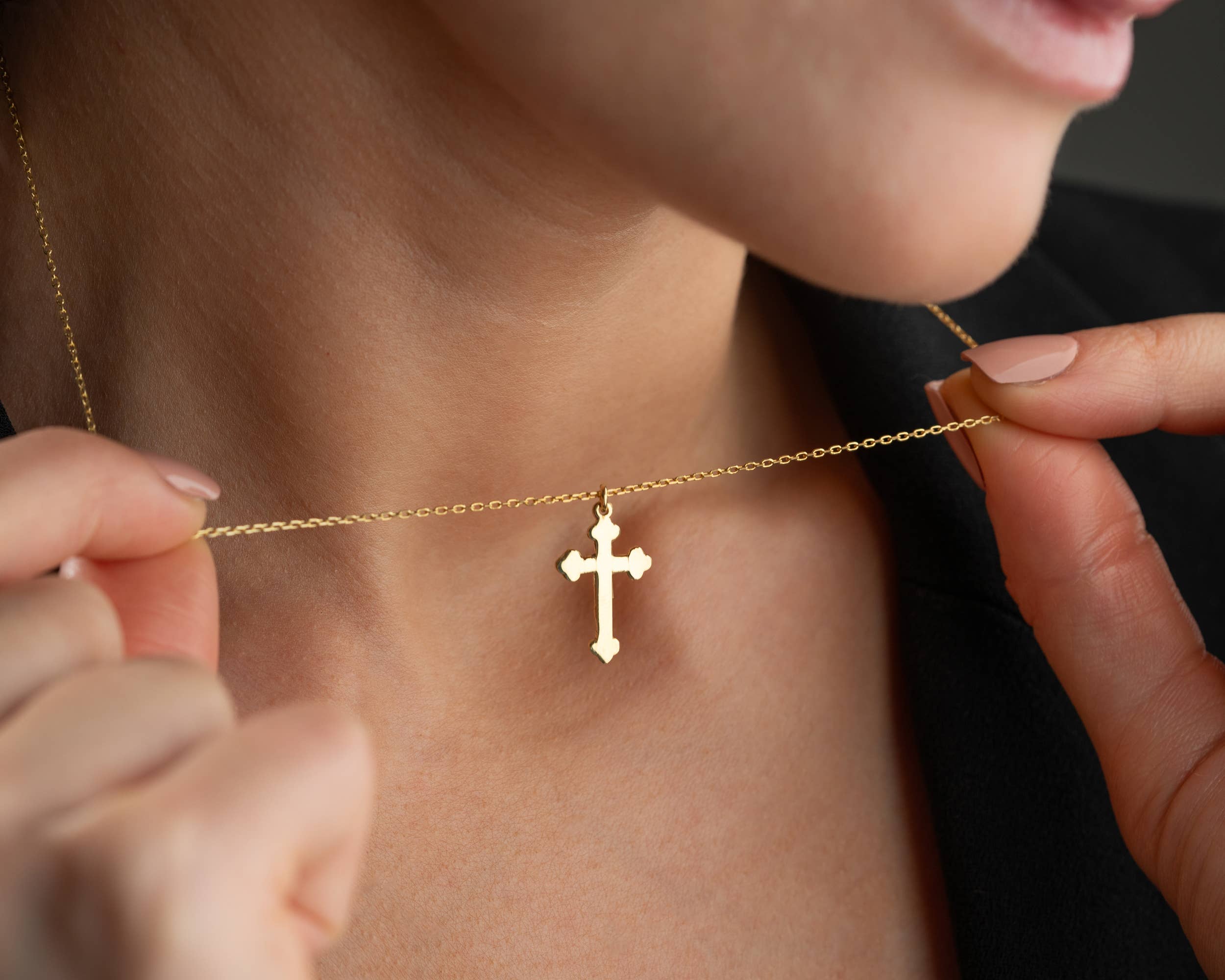 Tina Custom Jewelry - Wholesale Pendant/Charm Necklace - Orthodox Cross Necklace | Christian Baptism Gift for Her8