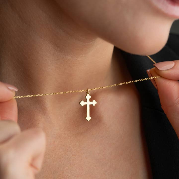 Tina Custom Jewelry - Wholesale Pendant/Charm Necklace - Orthodox Cross Necklace | Christian Baptism Gift for Her8