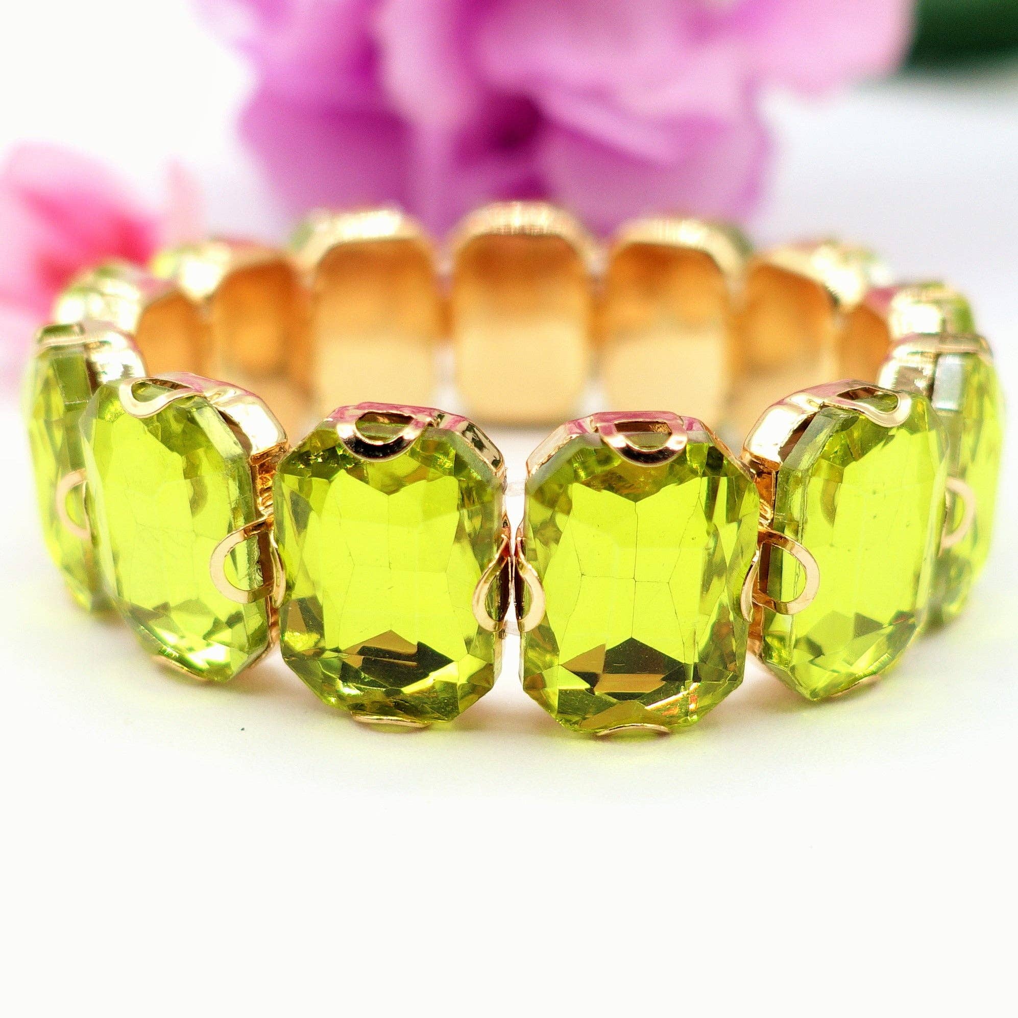 Daemon srls - Wholesale Bangle Bracelet - MARGOT - Bracciale Elasticizzato con pietre sfaccettate - LUCE COLLECTION27