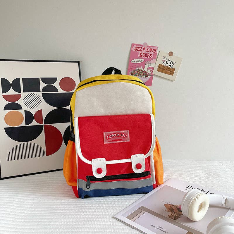 MyKids-USA® - Wholesale Backpack - Kids - Preschool Children Lightweight Portable Spacious Color Patchwork Canvas Backpack3