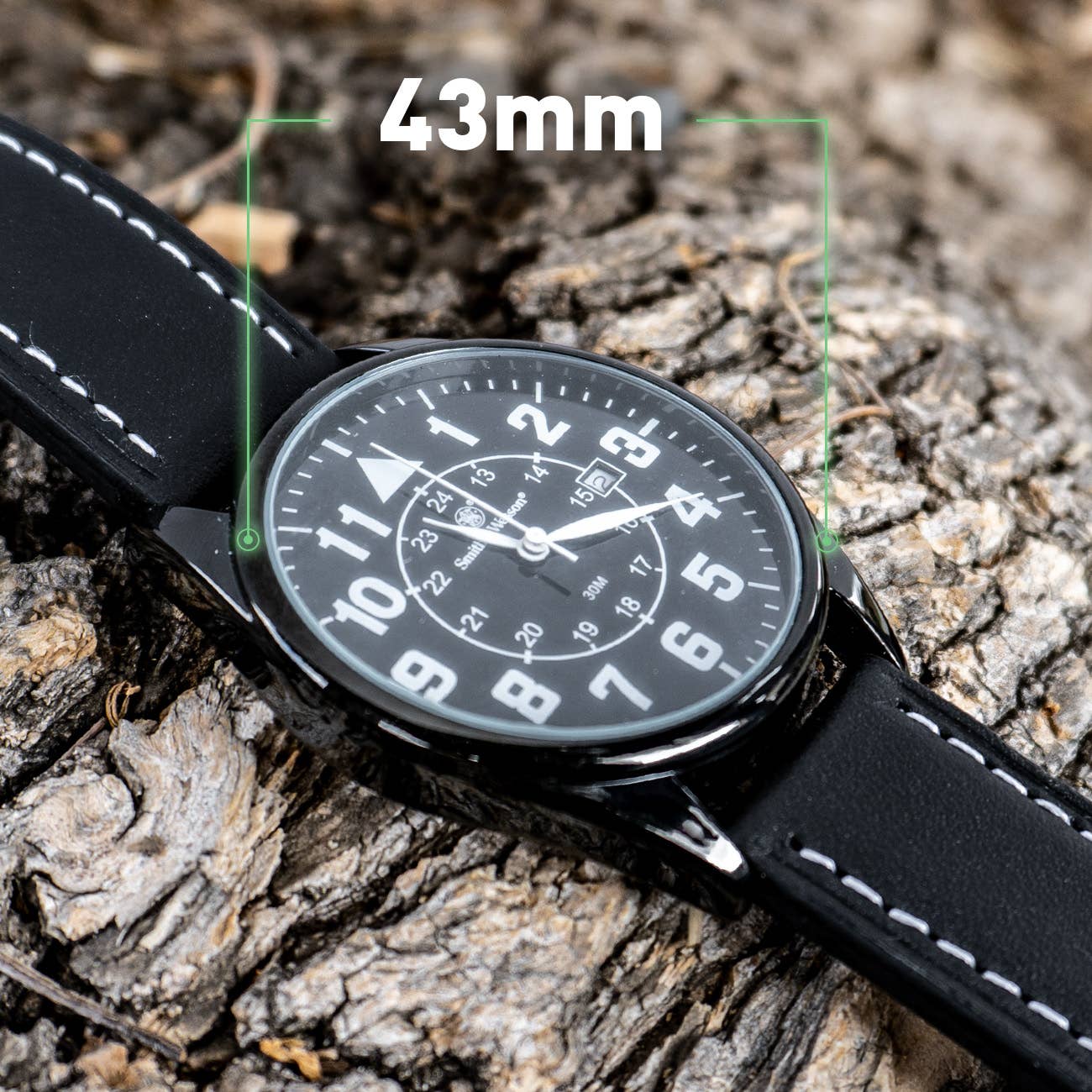 CALIBER GOURMET / CAMPCO - Wholesale Wrist Watch - Men's - Smith & Wesson CIVILIAN WITH LEATHER STRAP2