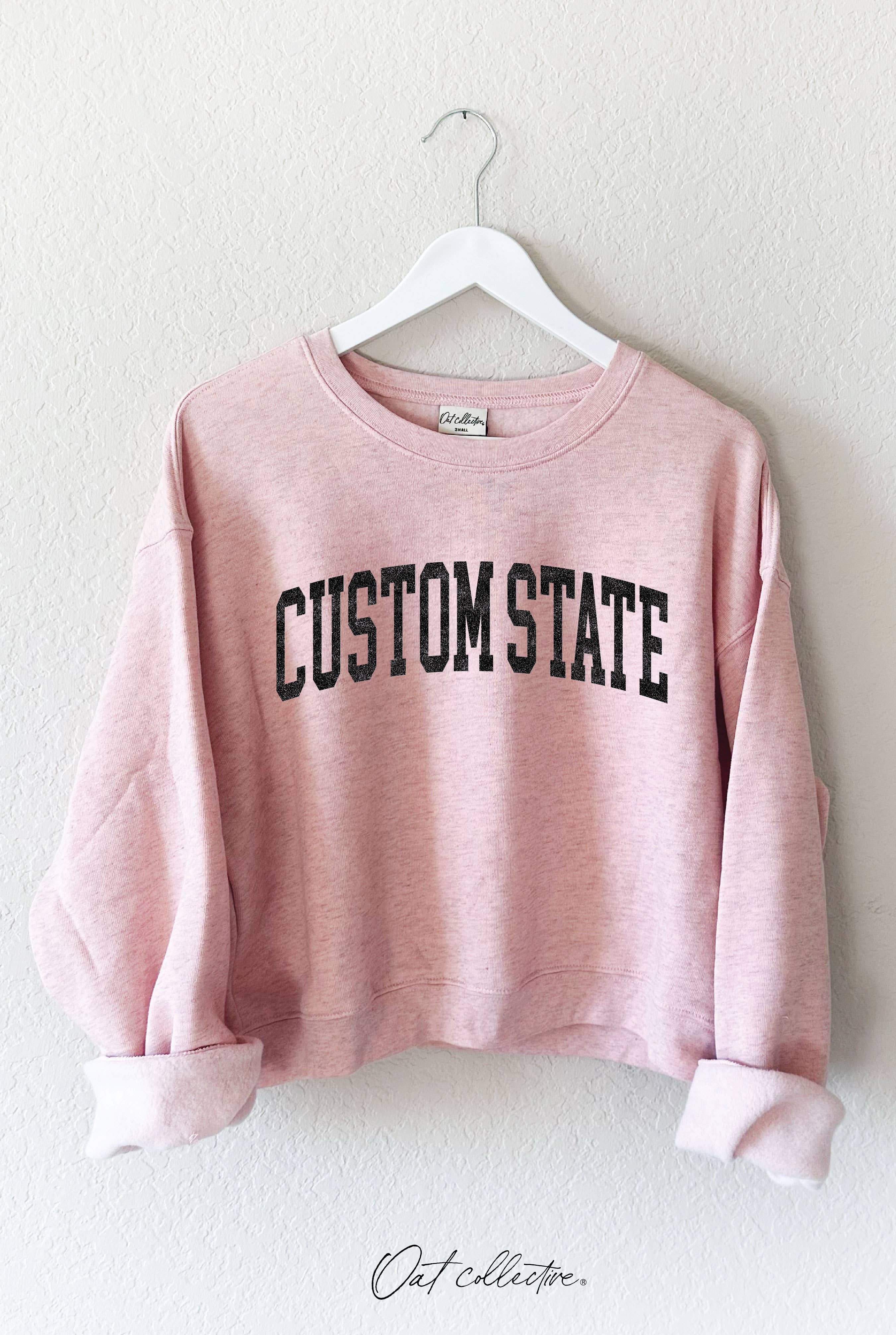 OAT COLLECTIVE - Wholesale Graphic Sweatshirt - Women's - CUSTOM STATE Mid Graphic Sweatshirt4