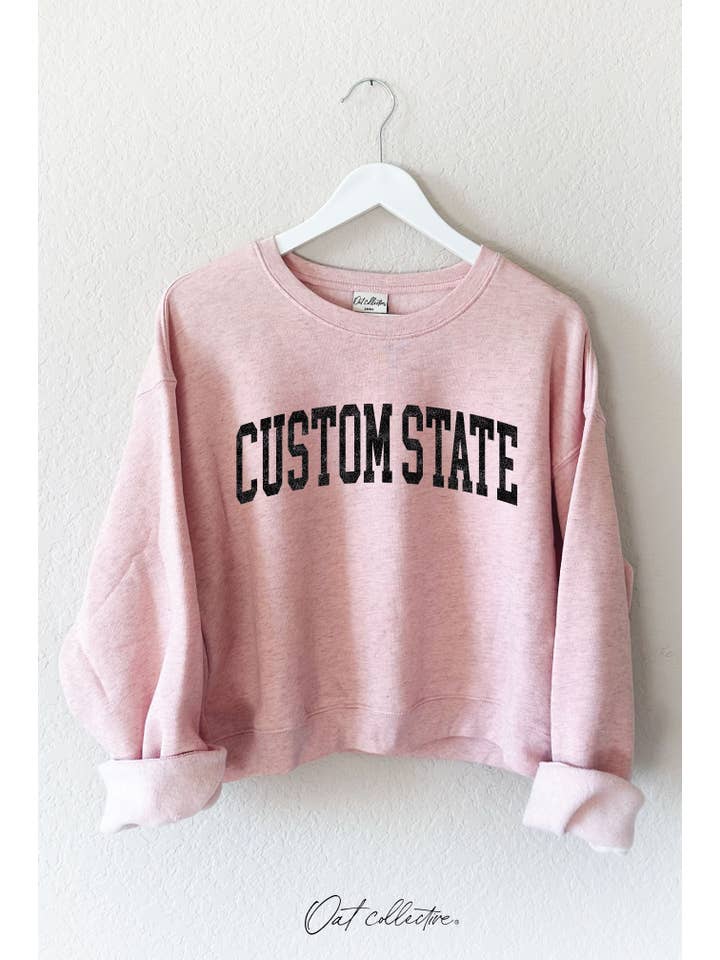 OAT COLLECTIVE - Wholesale Graphic Sweatshirt - Women's - CUSTOM STATE Mid Graphic Sweatshirt4