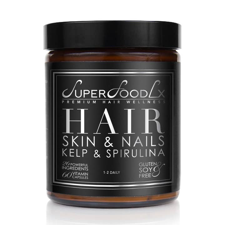 Kelp & Spirulina Hair Skin and Nails vitamin for wholesale by SuperFoodLx Hair Wellness