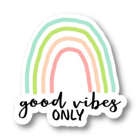 Good Vibes Only, Waterproof Vinyl Sticker Decal for wholesale by Splendid Designs Store
