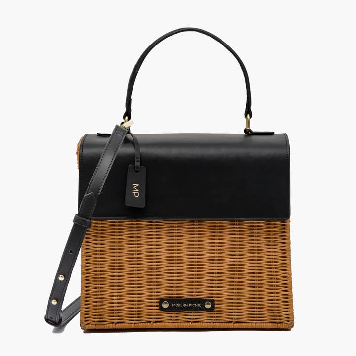Modern Picnic - Venta al por mayor Bolsa para almuerzo/fiambrera - Fiambrera de mimbre – Bolsa nevera de playa de mimbre aislada