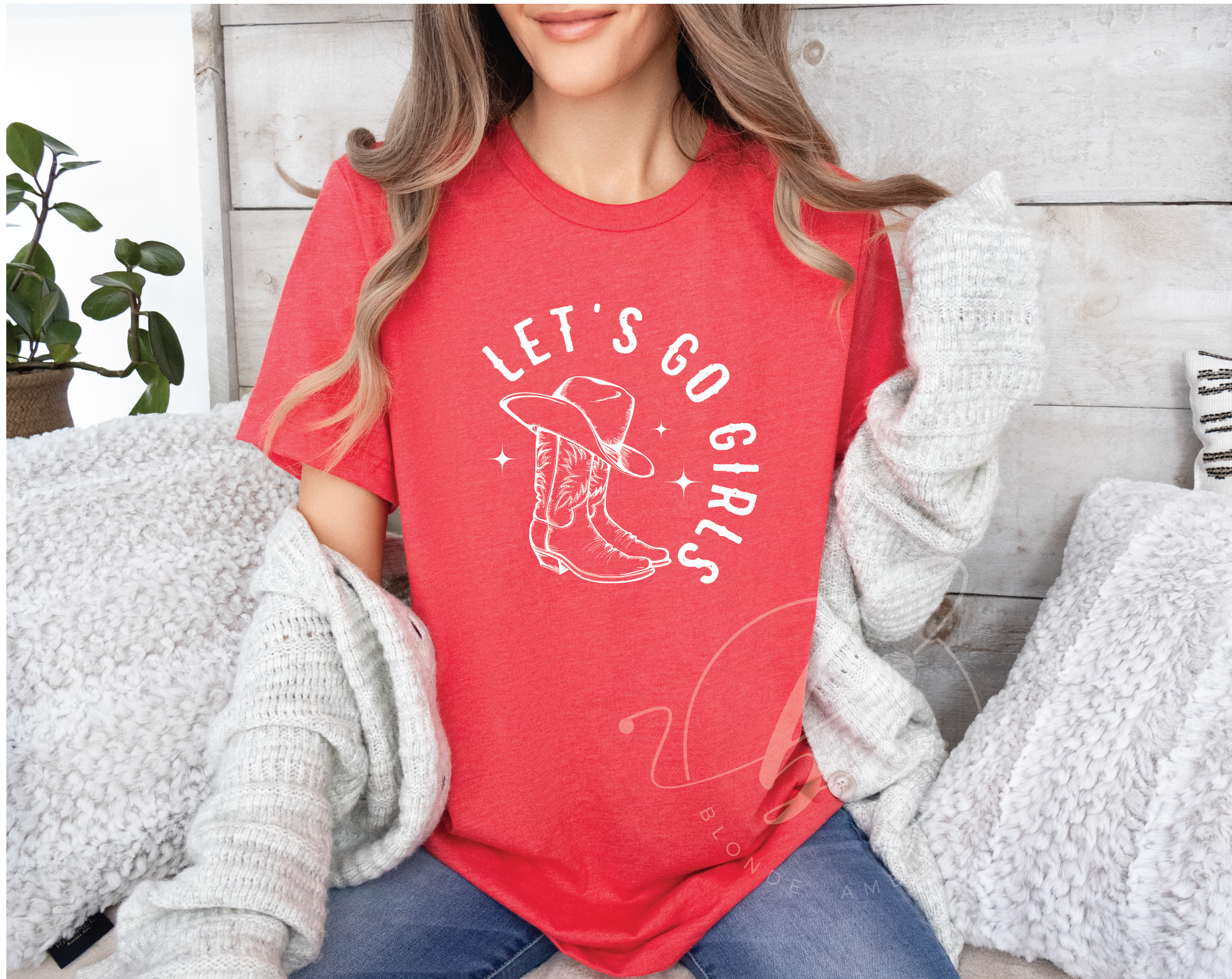 Blonde Ambition | Jewelry | Valentines Gift & Sweaters - Vente T-shirt à imprimés – femme - T-shirt Let's Go pour filles6